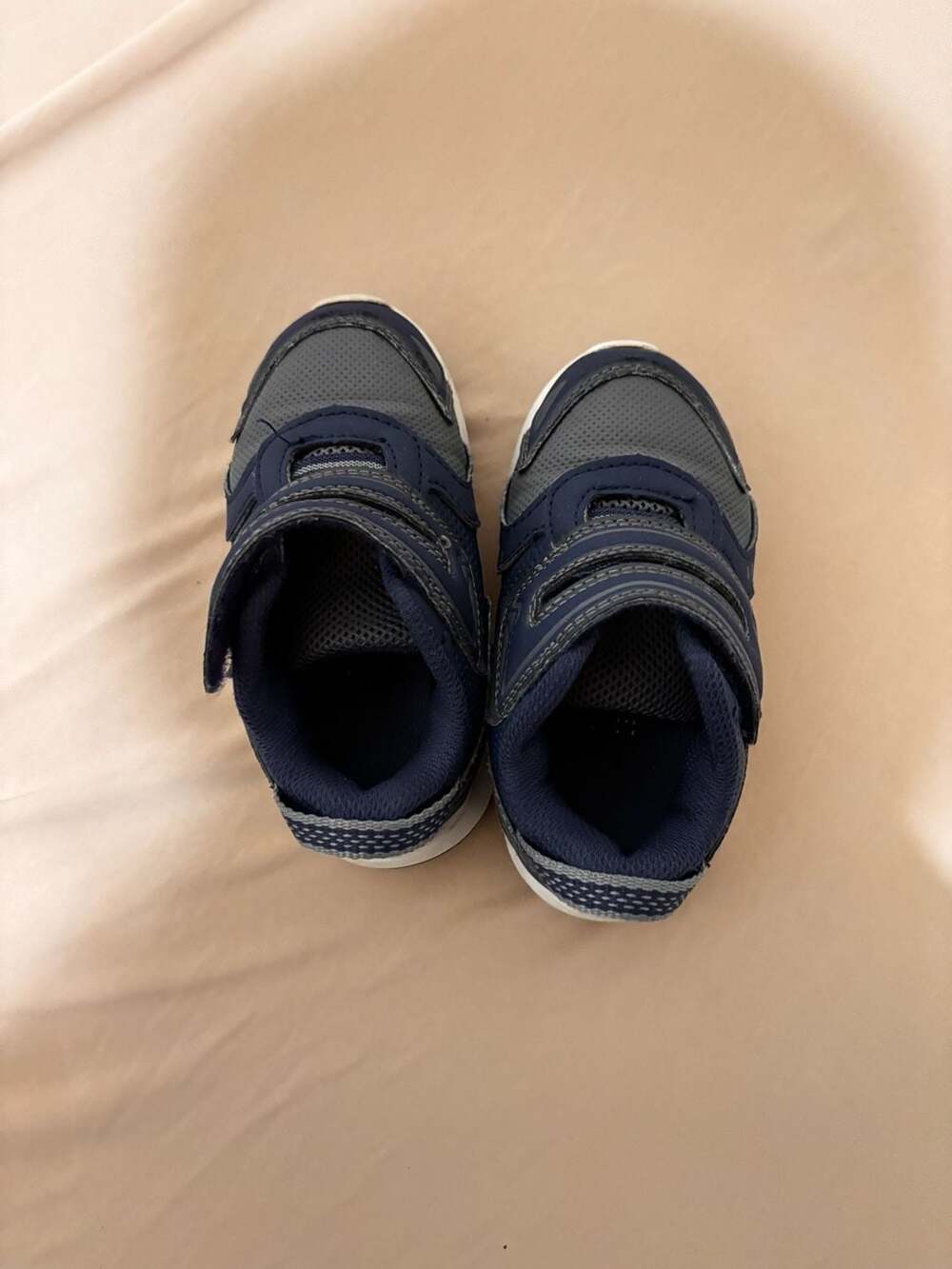 Athletic Works Boys Sneakers Size 7 Navy Blue Velcro Walking Shoes